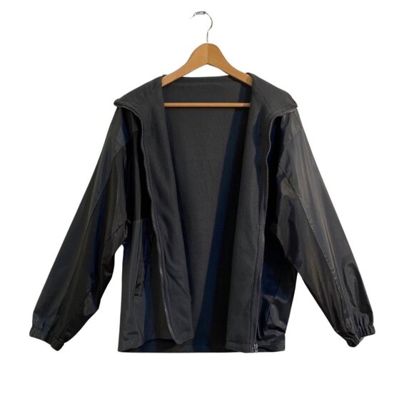 Black Waterproof Men’s Utility & Rain Jacket, Overcoat Sz. S / M (Outdoors) - Picture 3 of 8